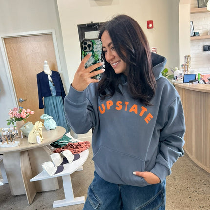 UPSTATE Slate Blue Unisex Hoodie - Shop Simply Apparel