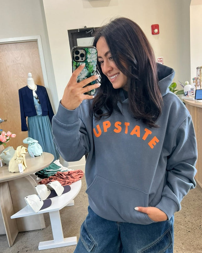 UPSTATE Slate Blue Unisex Hoodie - Shop Simply Apparel