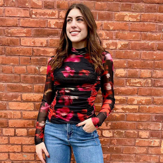 Blurry Floral Taylore Top