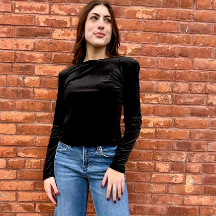 Black Velvet Top