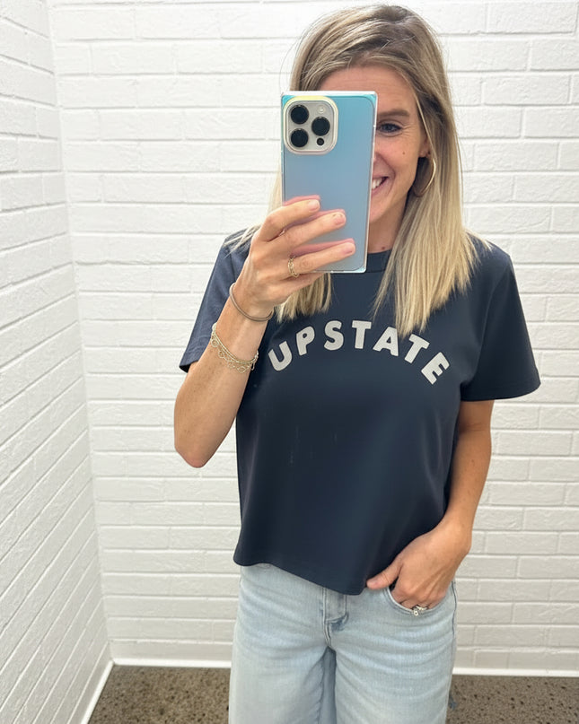 UPSTATE Harbor Blue/Gray Women's Boxy Tee