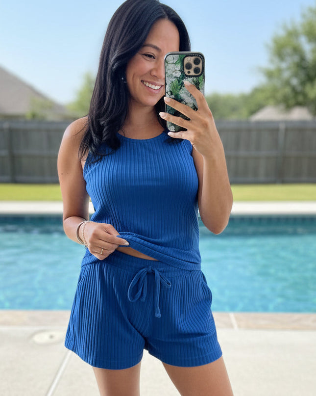 Royal Blue Vacation Summer Lounge Set