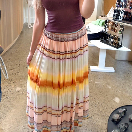 Sunset Breeze Tiered Maxi Skirt