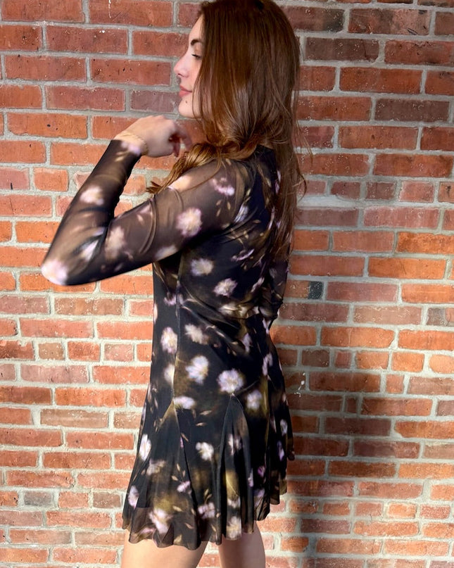 Black Ditsy Floral Bliss Dress