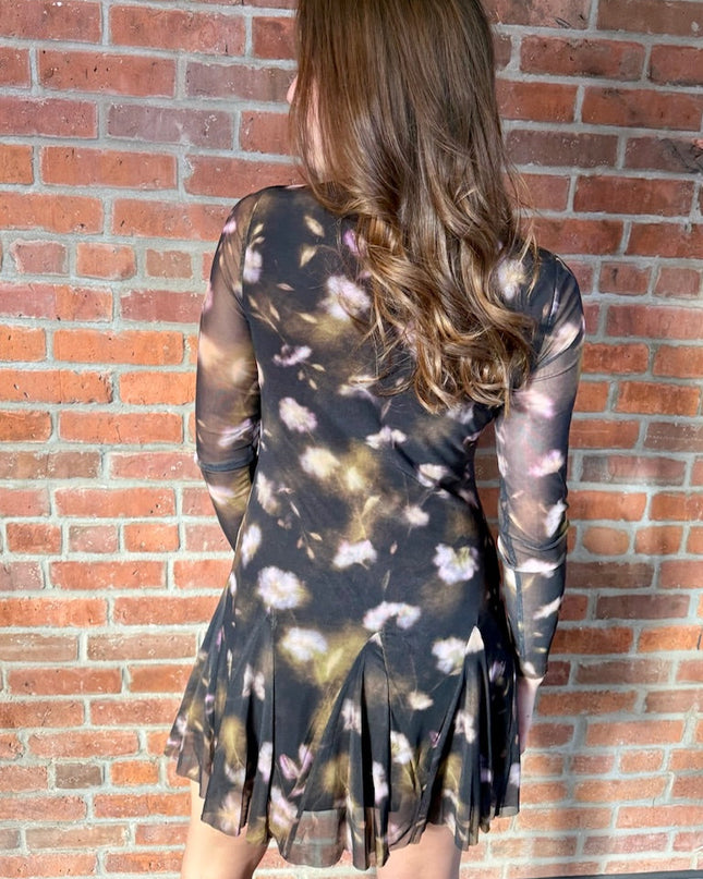 Black Ditsy Floral Bliss Dress