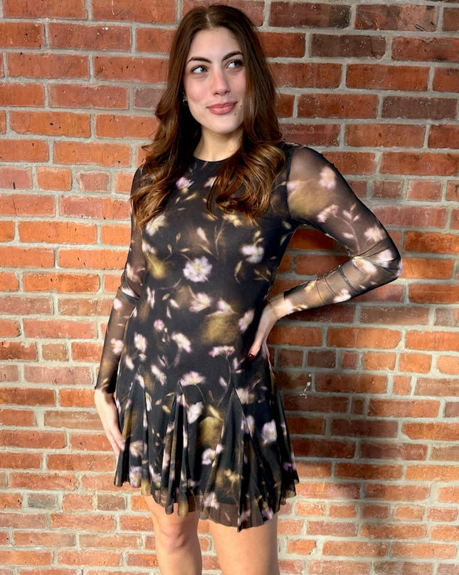 Black Ditsy Floral Bliss Dress