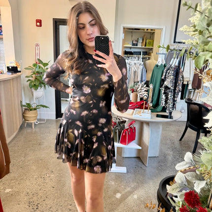 Black Ditsy Floral Bliss Dress