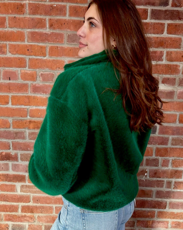 Green Faux Fur Jacket