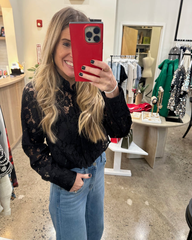 Jaiya Black Lace Top - Shop Simply Apparel