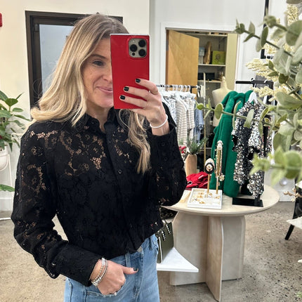 Jaiya Black Lace Top - Shop Simply Apparel