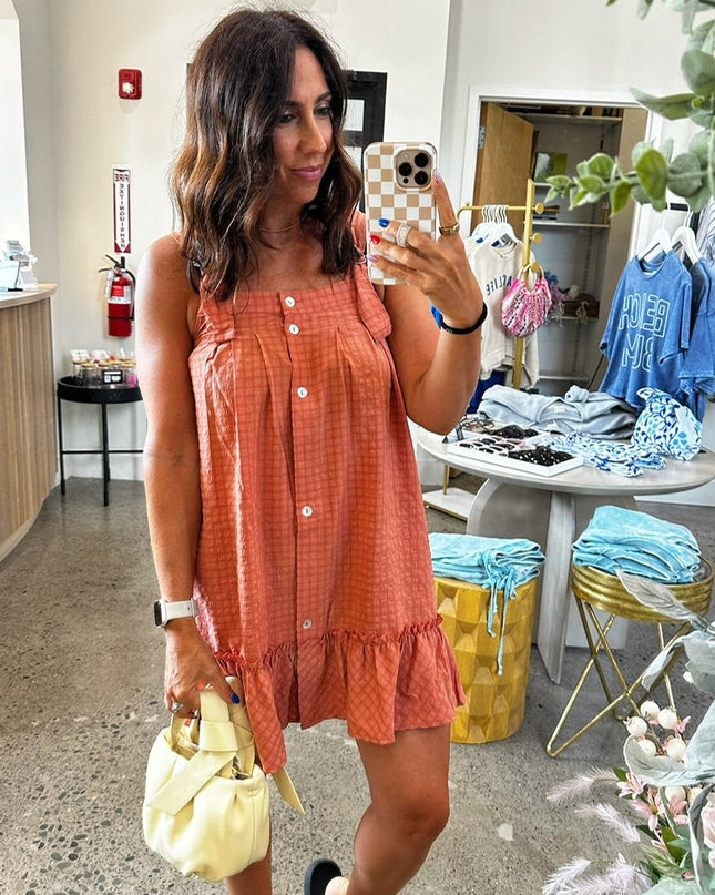 Ash Rose Textured Button Down Dress
