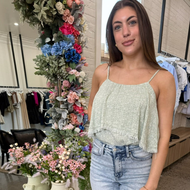 green floral summer top