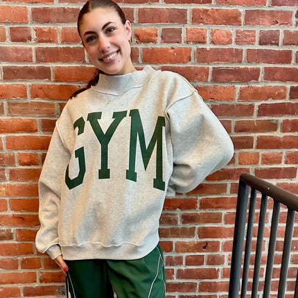 GYM & BED Heather Grey Reversible Sweatshirt