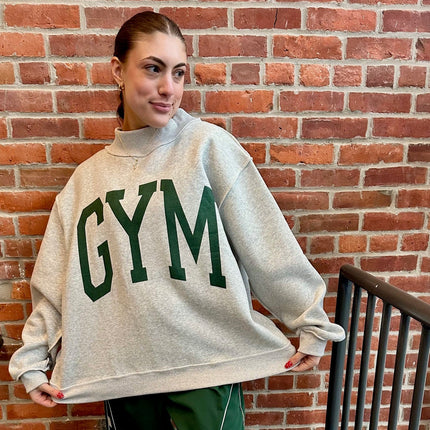GYM & BED Heather Grey Reversible Sweatshirt