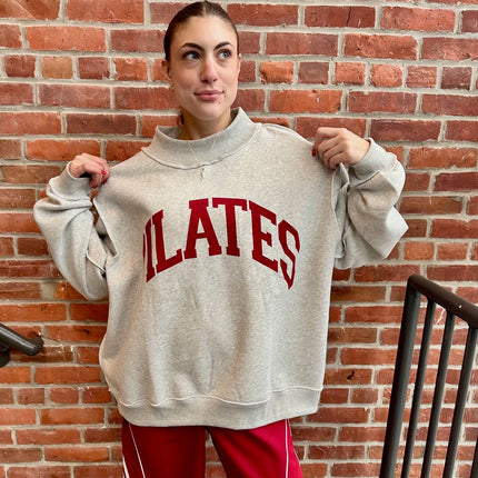 PILATES & YOGA Heather Grey Reversible Sweatshirt