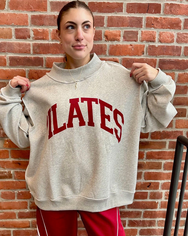 PILATES & YOGA Heather Grey Reversible Sweatshirt