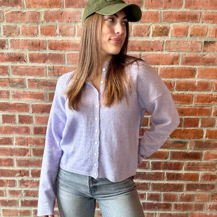 Lilac Lavender Soft Cardigan