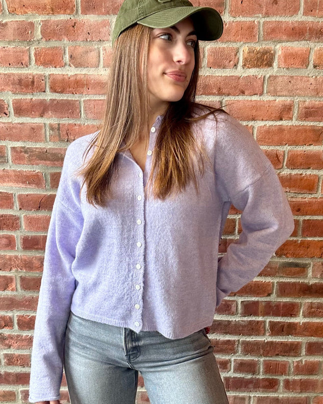 Lilac Lavender Soft Cardigan
