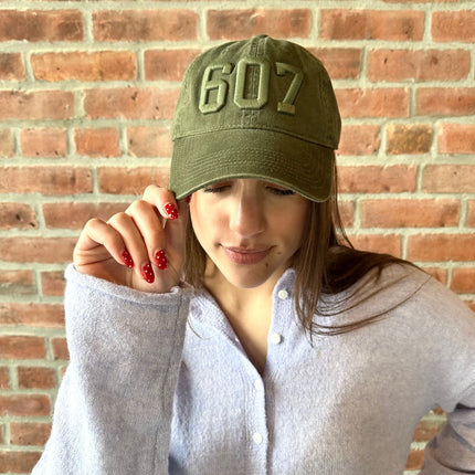 607 Hat Olive w/Olive
