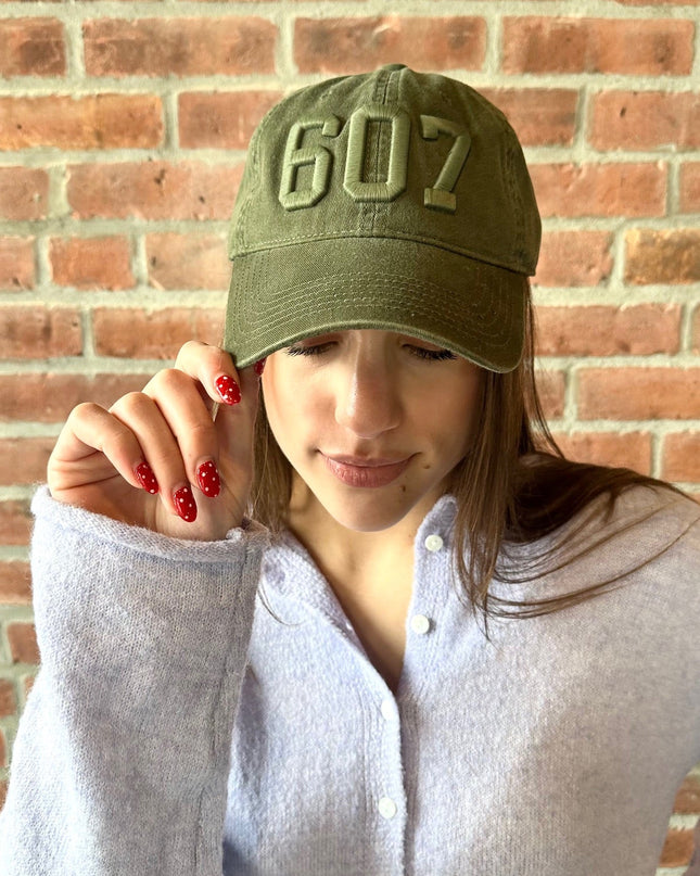 607 Hat Olive w/Olive