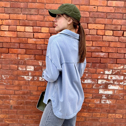 Lt. Blue Super Soft Button Up - Shop Simply Apparel