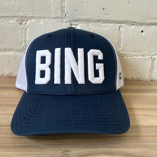 BING Navy Trucker with White Embroidery