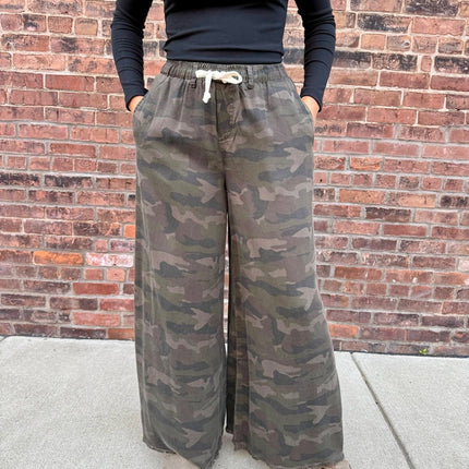 Camo Wide Leg Pants