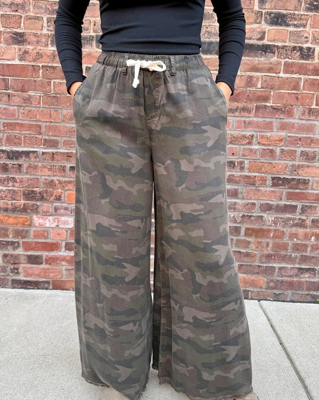 Camo Wide Leg Pants