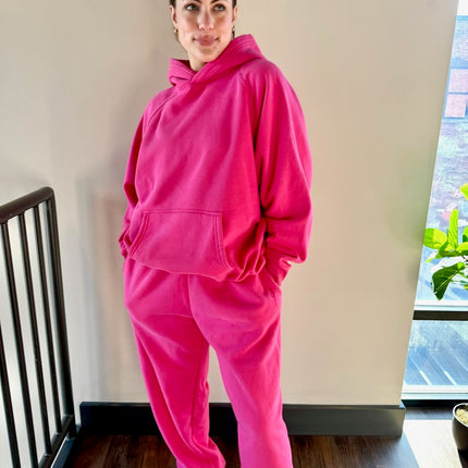 Bright Pink Panache Hooded Sweatshirt - Shop Simply Apparel