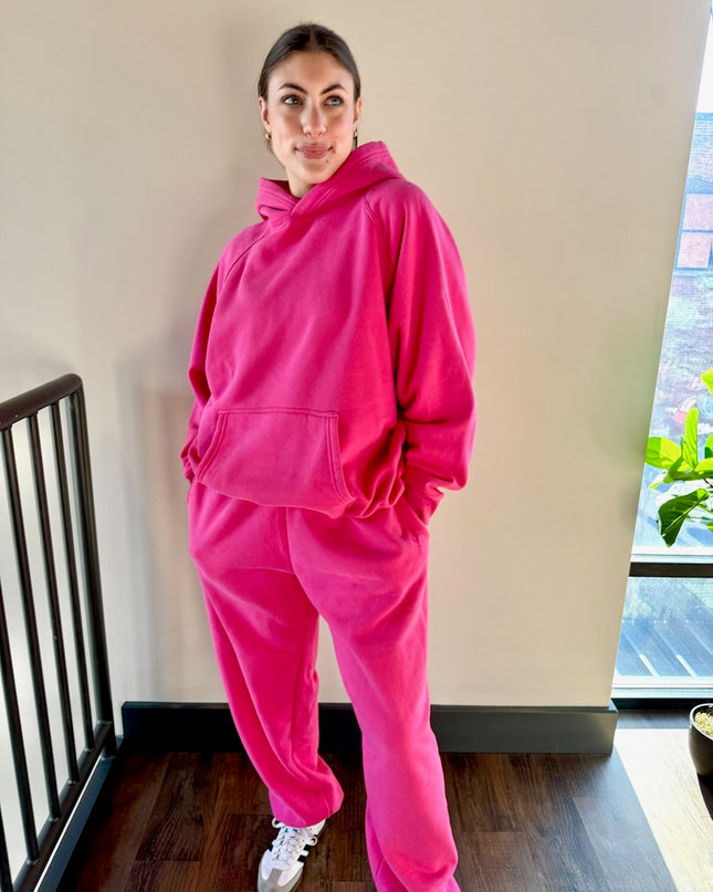 Bright Pink Panache Hooded Sweatshirt - Shop Simply Apparel