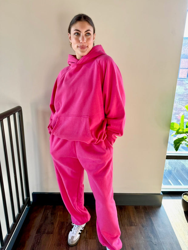 Bright Pink Panache Hooded Sweatshirt - Shop Simply Apparel
