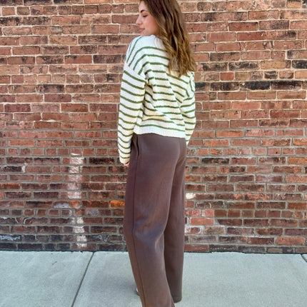 Espresso Cloudwalk Wide Leg Fleece Pants - Shop Simply Apparel