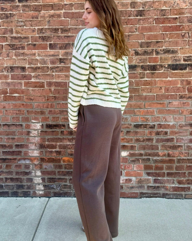 Espresso Cloudwalk Wide Leg Fleece Pants