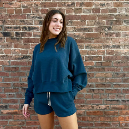 Midnight Navy CloudWalk Balloon Sleeve Sweatshirt