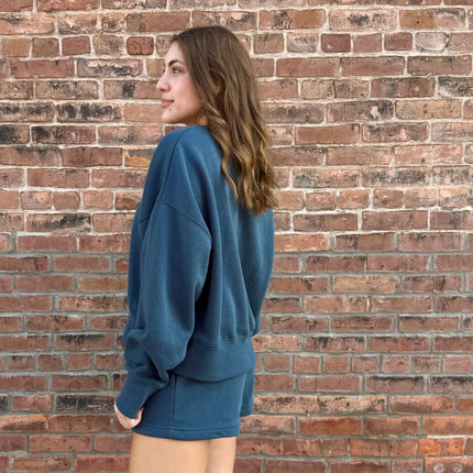 Midnight Navy CloudWalk Balloon Sleeve Sweatshirt