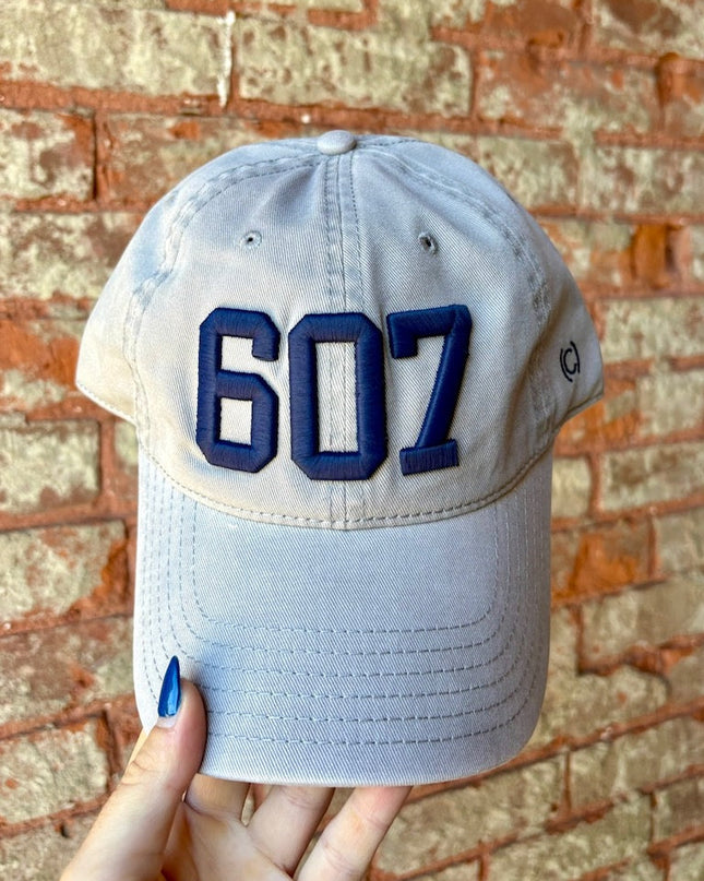 607 Grey w/Navy Hat