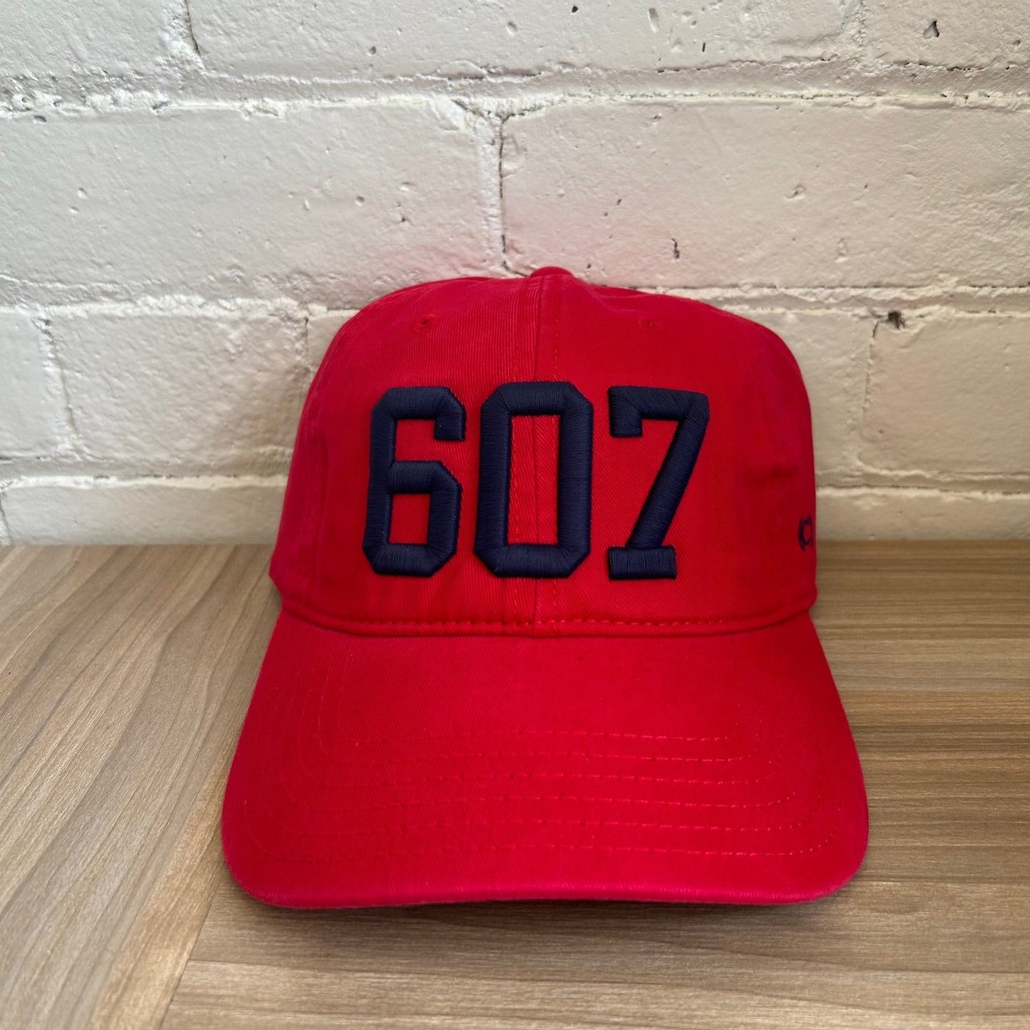 607 Hat Red w/Navy