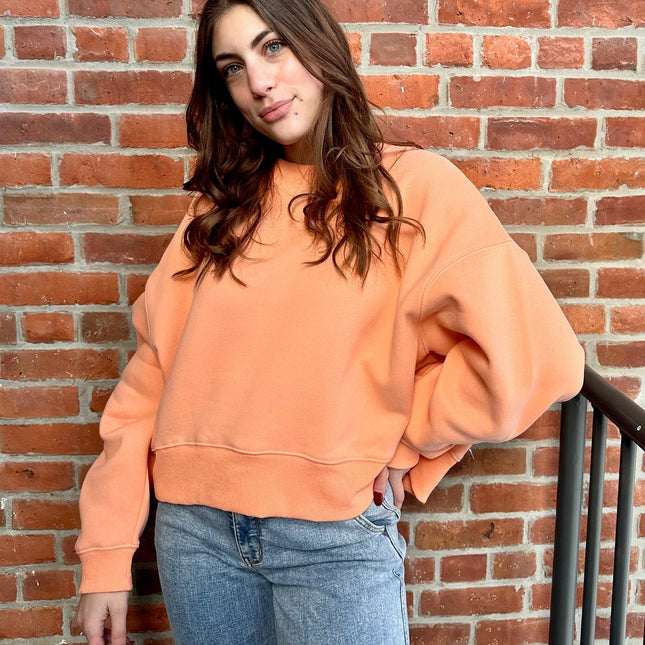 Orange peach boxy sweatshirt