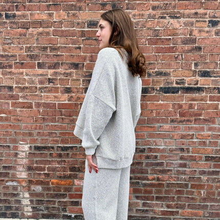 Cream/Black Marina Textured Knit Henley