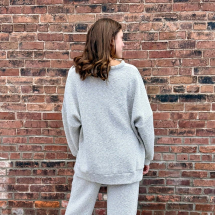 Cream/Black Marina Textured Knit Henley