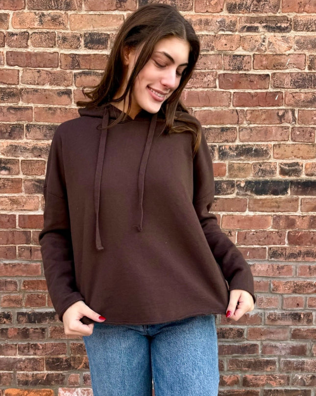 Espresso Brown Hooded Sweatshirt