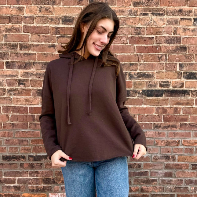 Espresso Brown Hooded Sweatshirt