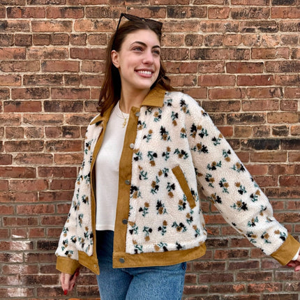 Floral Sherpa Jacket