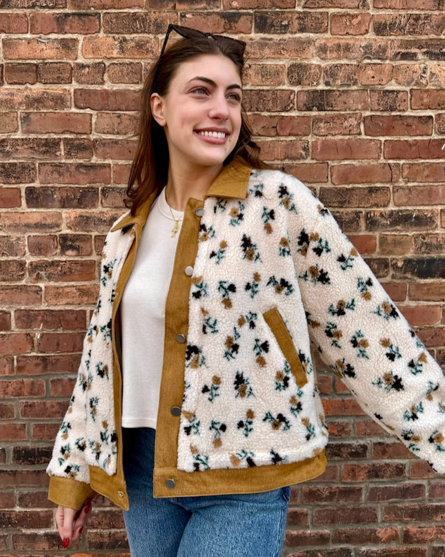 Floral Sherpa Jacket