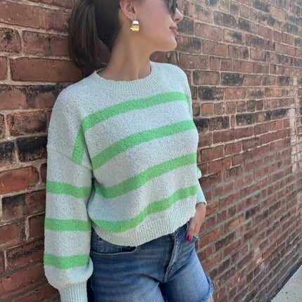 Mint Summer Striped Sweater