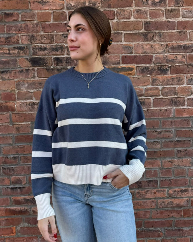 Navy Stripe Sweater