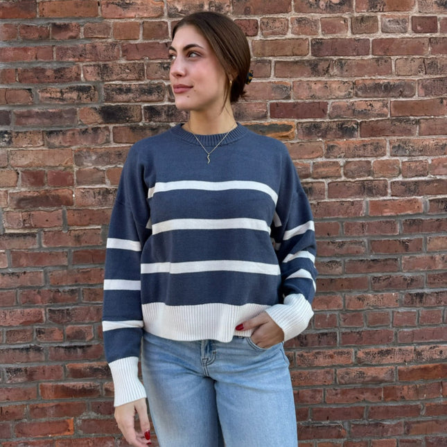 Navy Stripe Sweater
