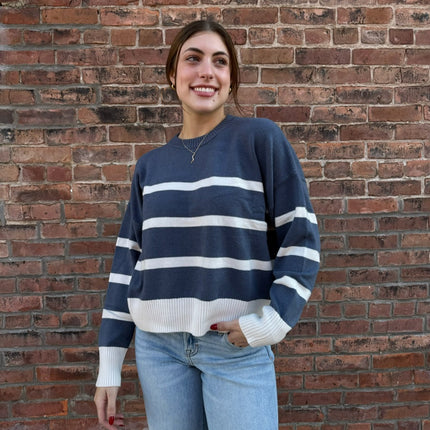 Storm Cloud Jordane Striped Sweater