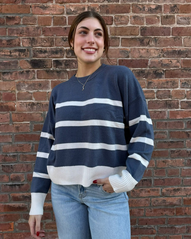 Storm Cloud Jordane Striped Sweater