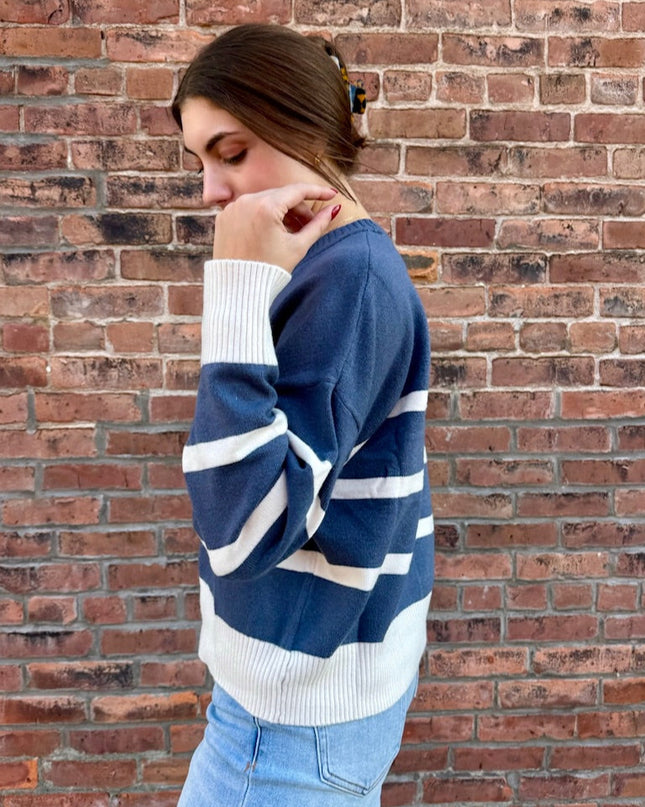Storm Cloud Jordane Striped Sweater